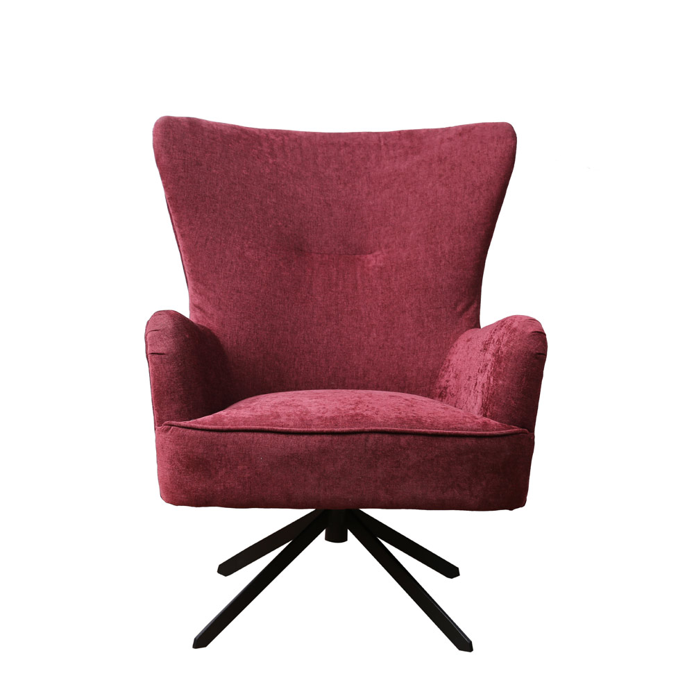 swivel chair with footstool  purple