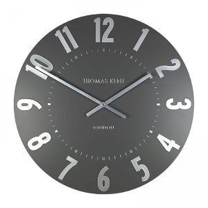 20" Mulberry Wall Clock Graphite Silver
