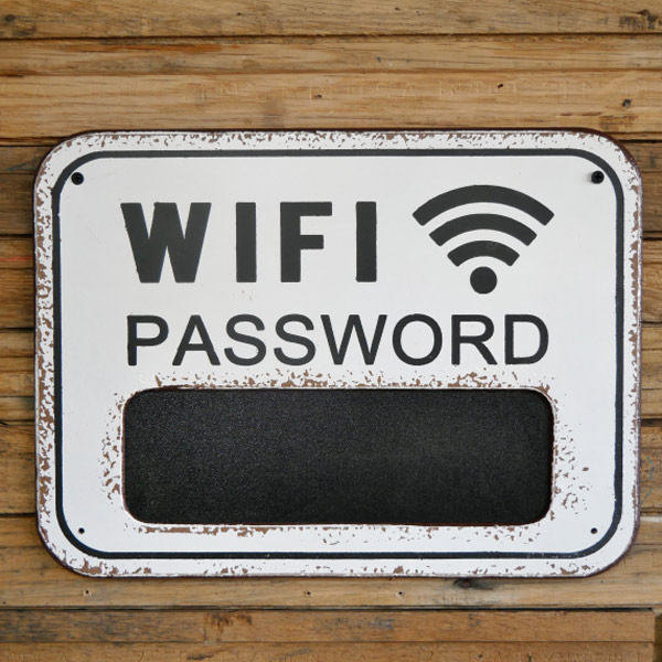 Wifi Wall Password Sign With Chalk Board - Lots Furnishings
