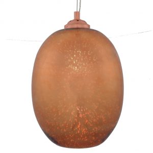 Copper 3D Effect Glass Egg Shape Pendant