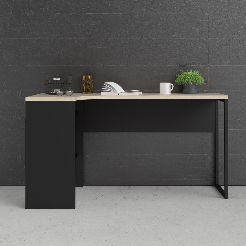 Function Plus 145cm Desk W 2 Drawers, Function Plus Corner Desk With 2 Drawers Black