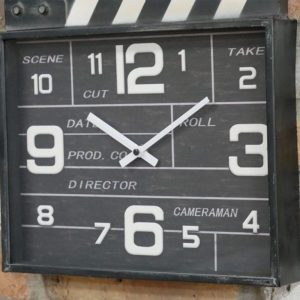 Movie Clapboard Clock