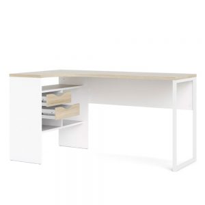 Function Plus 2 Drawer Desk White