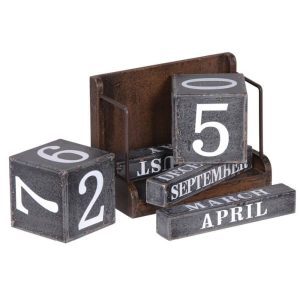 Rustic Style Block Calendar