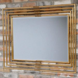 696132 Gold Rectangle Mirror