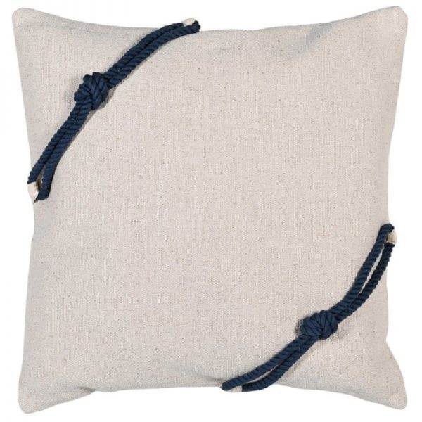 Cushion Cover with Blue Rope Detail