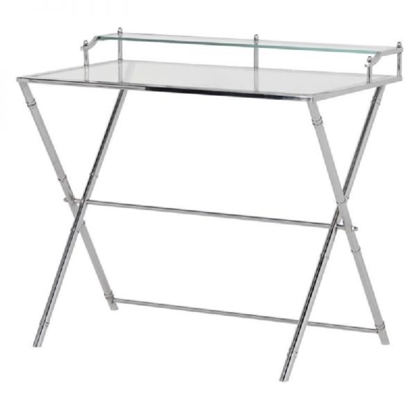 Stainless Steel & Glass Desk