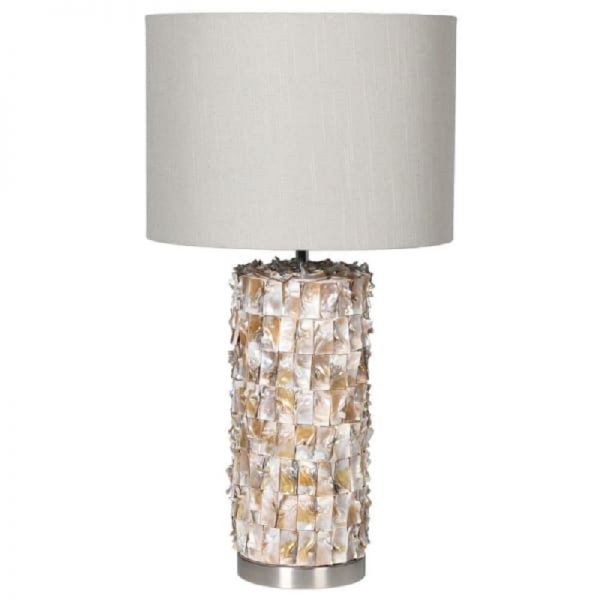 Pearl Textured Lamp with Shade
