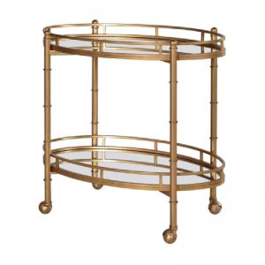 Vintage Style Mirrored Serving Trolley
