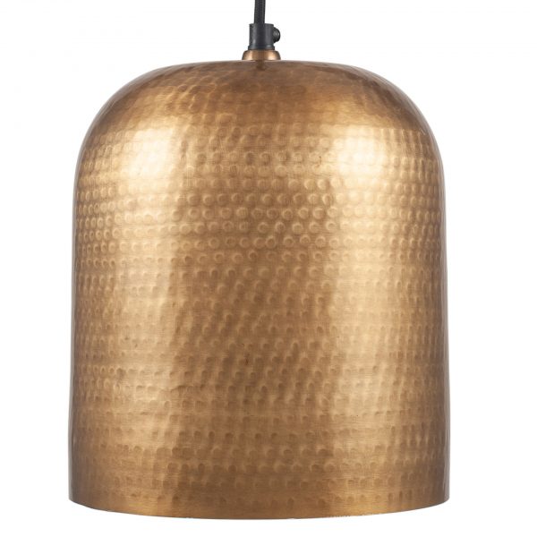 Kochi Antique Brass Metal Hammered Dome Pendant Light