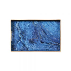 Set-of-2--Blue-Marble-Effect-Trays