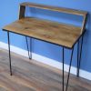 Industrial Style Laptop Desk On Shaped Metal Legs - Image 5