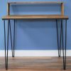 Industrial Style Laptop Desk On Shaped Metal Legs - Image 4