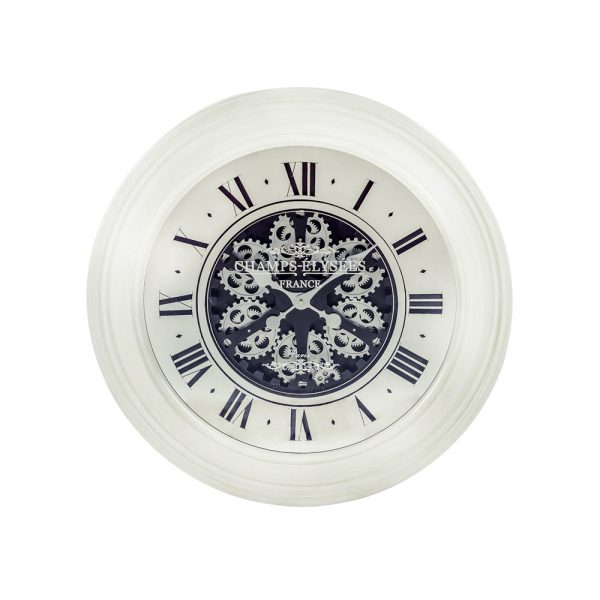 Antique-Cream-Mirrored-Face-Antique-Style-Moving-Gears-Clock