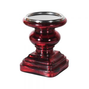 17cm-Height-Red-Glass-Pillar-Candle-Holder