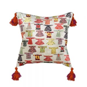 Multi-Colour-Kimono-Cushion-Cover-with-Tassels