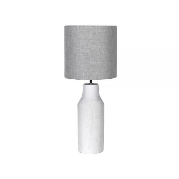 White-Ceramic-Lamp-With-Grey-Shade