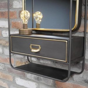 Metal-Mirror-Wall-Unit-with-Drawer3-H100cm