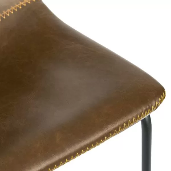 Faux Leather Counter Stool Chestnut1 jpg