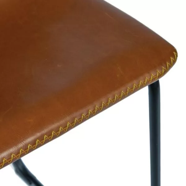 Faux Leather Counter Stool Tan1 jpg