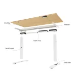 Standing-height-adjustable-desk-frame-white