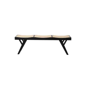 140cm-Black-Rattan-Bench1