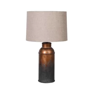 Aged-Copper-Table-Lamp-with-Shade