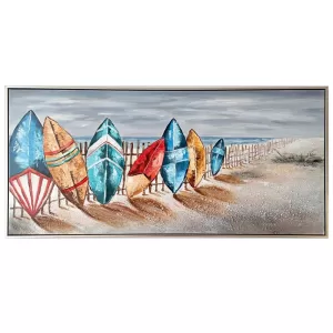Framed-Oil-Painting---Surfboard