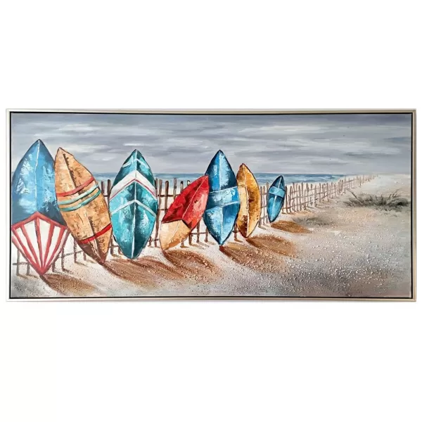 Framed-Oil-Painting---Surfboard