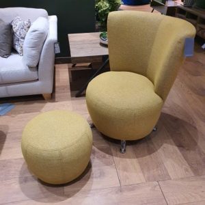 Adam Chair + Footstool SET (Floor Model)