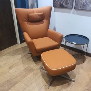 Torino Swivel Armchair & Catania Footstool (Floor Model)